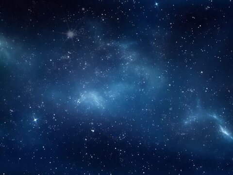 Galaxy blue space background camera flying through the galaxy. Background for business and advertising.