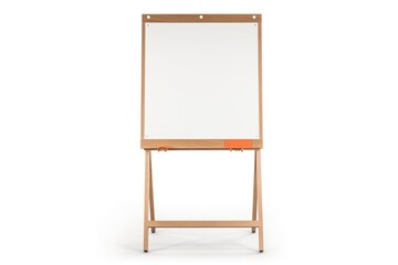 Wooden board on white background.