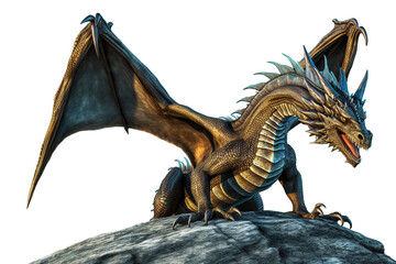 Obraz premium full body of an ancient dragon creature, mystical fantasy figure