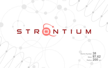 Modern logo design for the word "Sodium" which belongs to atoms in the atomic periodic system.