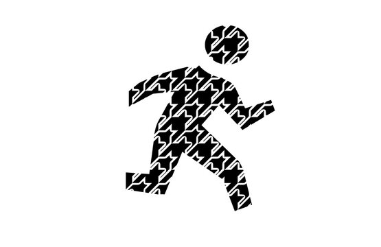 illustration of a running person on white