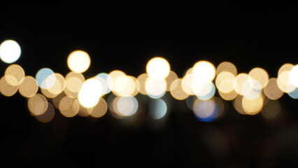 abstract background of blurred lights with bokeh effect