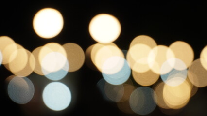 abstract background of blurred lights with bokeh effect