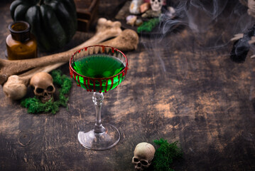 Halloween zombie martini cocktail
