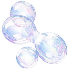 Graphic bubbles illustration, 3d soap bubble clipart, realistic soap bubbles object

