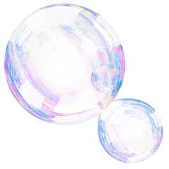 Graphic bubbles illustration, 3d soap bubble clipart, realistic soap bubbles object
