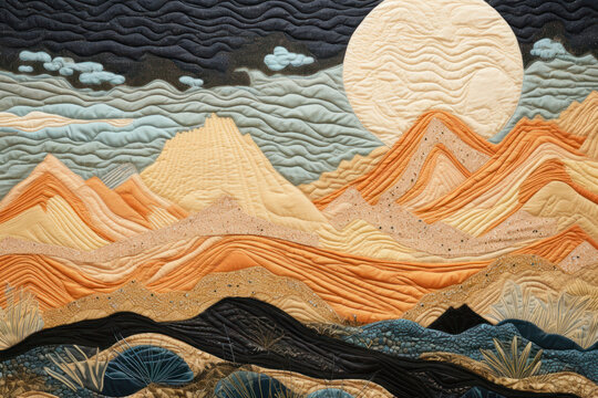 quilt landscape art