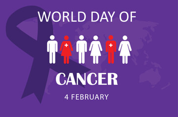 world cancer day vector illustration design, February 4