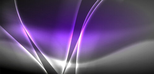 Neon-lit waves surge across background, mesmerizing dance of luminescence and motion. Dynamic backdrop captures essence of energy and modern aesthetics