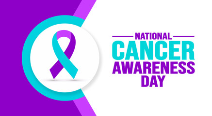 Obraz premium November is National Cancer Awareness Day background template. Holiday concept. background, banner, placard, card, and poster design template with text inscription and standard color. vector.