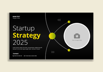 Video thumbnail and banner design for startup business