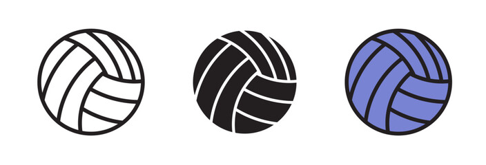 Volleyball  thin line vector icon illustration