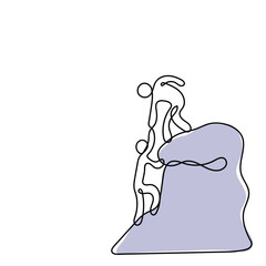 illustration of a hand helping other . team effort