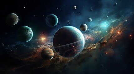 space, planet, star, universe, astronomy, galaxy, earth, sun, sky, moon, light, cosmos, stars, nebula, night, solar, planets, blue, science, abstract, black, system, orbit, fantasy, generative ai