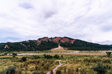 landscape with mountains and sky