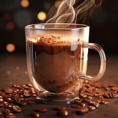 Cup of coffee in good quality, generative Ai