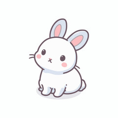 Obraz na płótnie Canvas cute rabbit cartoon vector illustration