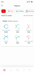 Accident Notifications, Emergency Incidents like Flood, Fire and Earth Quakes and Insurance App UI kit Template