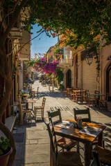 Fototapeta na wymiar Strasse in Rethymno, Kreta 2023