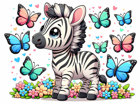 Zebra's Butterfly Wonderland
