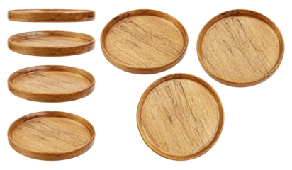 Wooden Plate, isolated on white background, clipping path, full depth of field