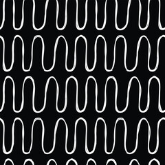 Seamless pattern with hand drawn brush strokes. Ink illustration. Geometric pattern for wrapping paper.