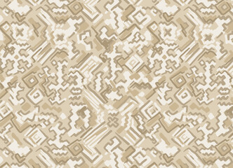 Abstract nomad and ethnic seamless pattern in dusty tones vector style