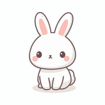cute rabbit cartoon vector illustration