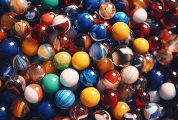 Fototapeta na wymiar colorful marbles texture background. generative ai