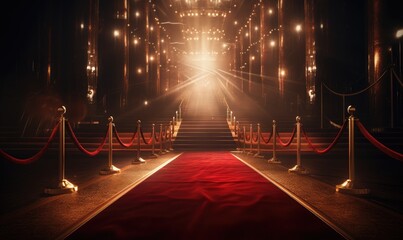 Red carpet in a glamorous room.