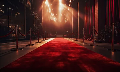 Foto op Plexiglas Red carpet in a glamorous room. © Simon