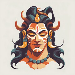 Divine Shiva Cartoon Vector