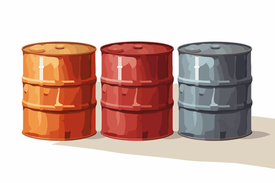 Oil Barrels vector flat minimalistic isolated vector style illustration