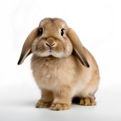 茶色のホーランドロップうさぎ
