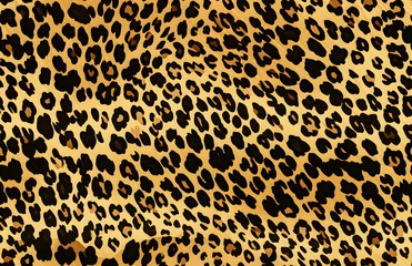 Poster Leopard Skin Print Seamless Pattern Background © Pixivir