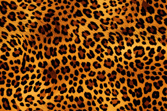 Leopard Skin Print Seamless Pattern Background