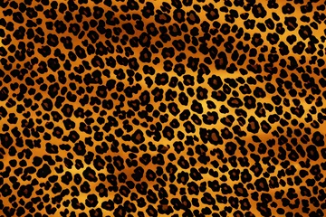 Zelfklevend Fotobehang Leopard Skin Print Seamless Pattern Background © Pixivir
