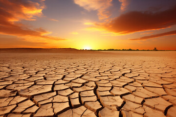 Drought arid earth dry orange hot crack desert sky ground