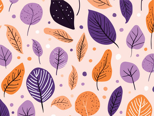An abstract pattern with colorful leaves
