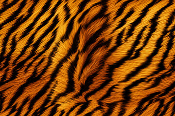 Fototapeta premium Realistic Tiger Skin Texture Pattern And Background