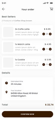 Coffee Shop, Barista Delivery and Cafe Store Mobile App  UI Kit Template