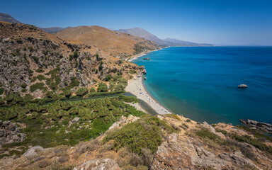 Fototapeta na wymiar Palmenstrand von Preveli Kreta, 2023