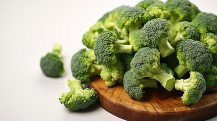 The Simple Elegance of Raw Broccoli on Display. Generative AI