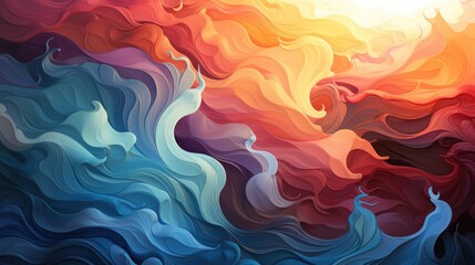Closeup of wave in ocean vector pattern design. Bright colors.