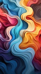 Closeup of wave in ocean vector pattern design. Bright colors.