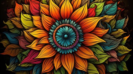 Mandala Design Concept, A Beautiful Illustration for Rangoli