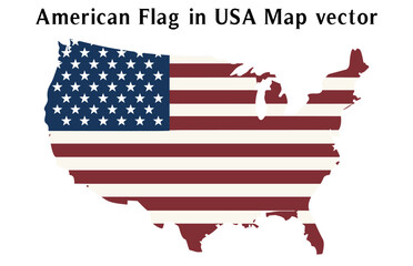 Flag, usa, America, map, us, united, states, symbol, country, illustration, vector, icon