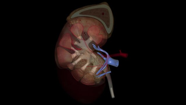 The Renal Veins In The Renal Circulation, Are Large-calibre Veins That Drain Blood Filtered By The Kidneys Into The Inferior Vena Cava .