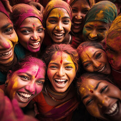 Beautiful Indian people celebrating diwali festival 