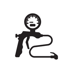 Tire pressure gauge icon logo vector illustration design template.